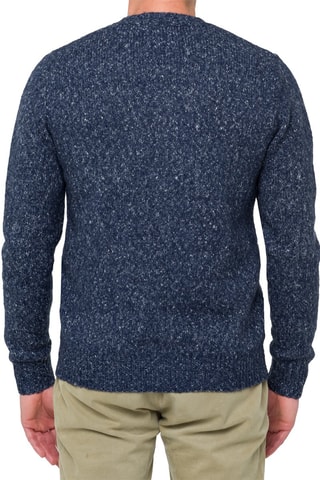 Pull regular en laine et mohair Alaska - Bleu et gris