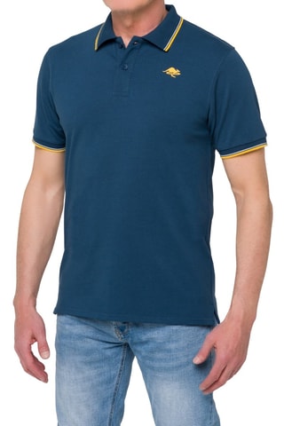 Polo regular - Bleu et jaune