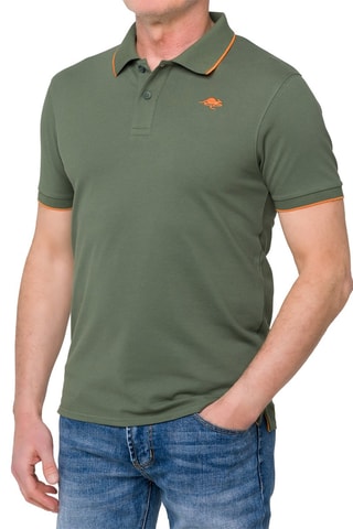 Polo regular - Kaki et orange