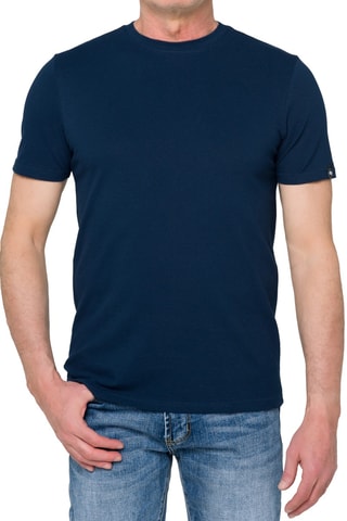 T-shirt regular Pangai piquet - Bleu marine