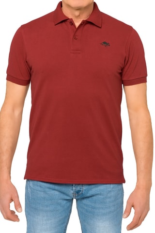 Polo regular Stoney - Bordeaux et kaki