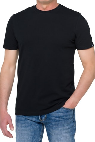 T-shirt regular Pangai piquet - Noir