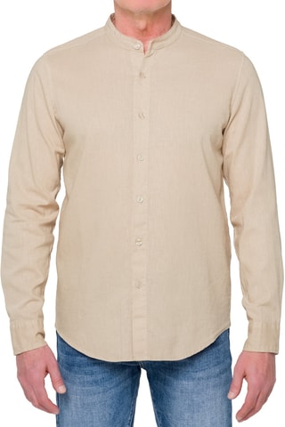 Chemise regular en lin Tongareva - Beige