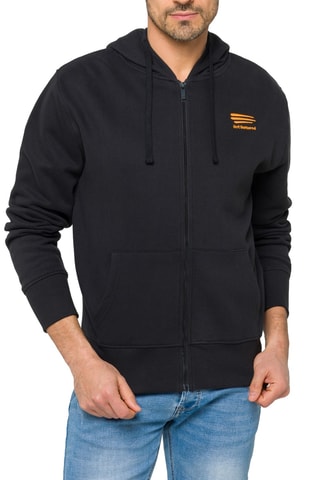 Sweat regular à capuche Waisai - Noir et orange