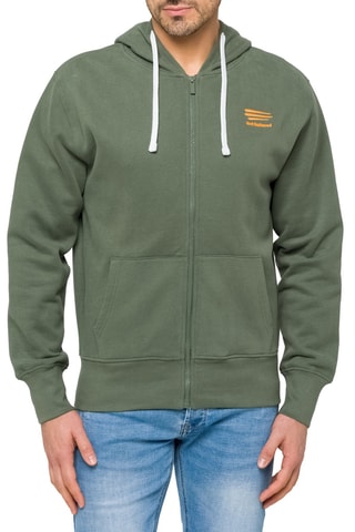 Sweat regular à capuche Waisai - Kaki et orange