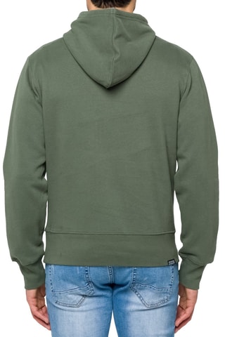 Sweat regular à capuche Waisai - Kaki et orange