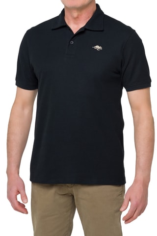 Polo regular Kitami - Beige et noir