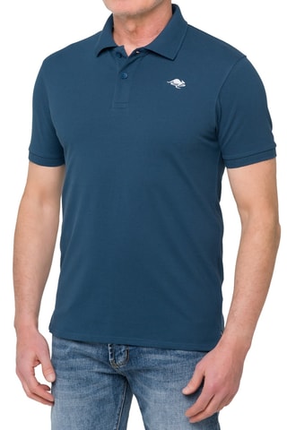 Polo regular Stoney - Blanc et bleu