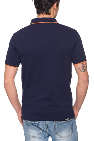 Polo regular Mareeba - Bleu marine et orange