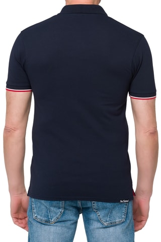 Polo regular Lizard - Bleu marine et rouge