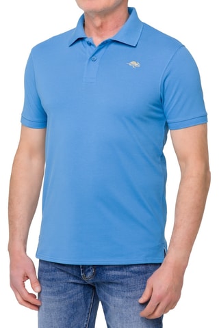 Polo regular Stoney - Beige et bleu clair