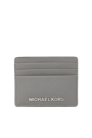 Porte-cartes en cuir Jet Set Travel - Gris