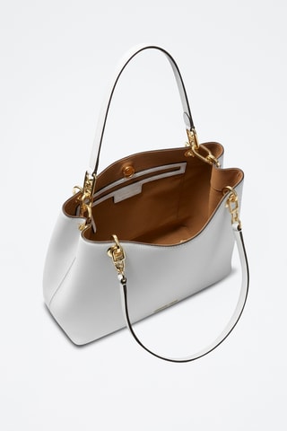 Sac porté épaule en cuir - Blanc