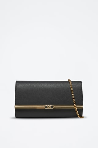 Bandolera de piel - Negro