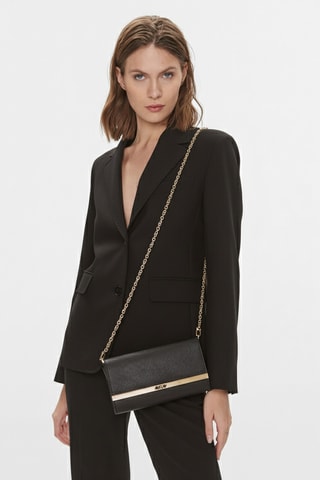 Bandolera de piel - Negro