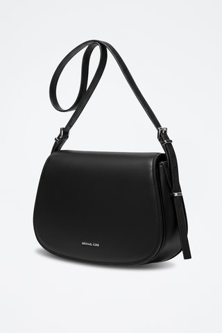 Bandolera de piel - Negro