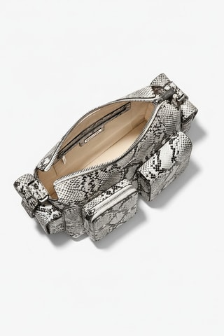 Bandolera de piel - Gris