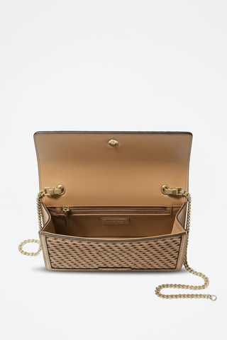 Bandolera de piel - Beige