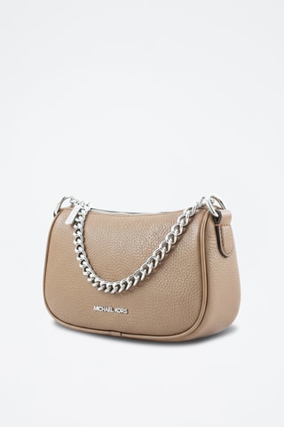 Bandolera de piel - Beige