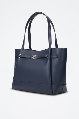 Cabas en cuir - Bleu marine