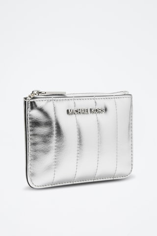 Porte-cartes en cuir - Argenté