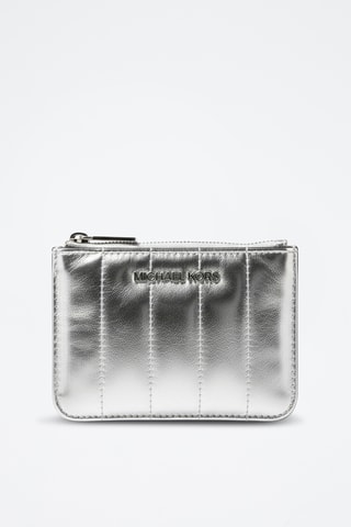 Porte-cartes en cuir - Argenté