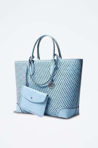 Cabas en cuir - Bleu clair