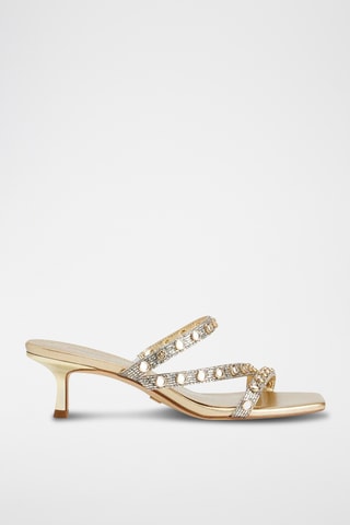 Mules à talons - Doré