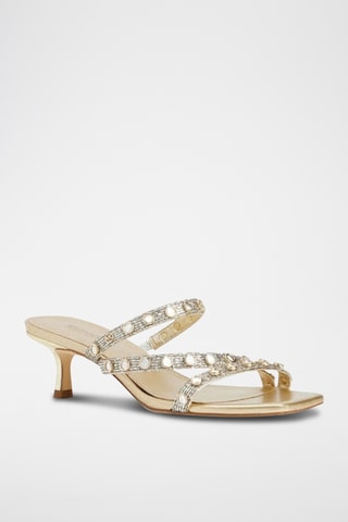 Mules à talons - Doré