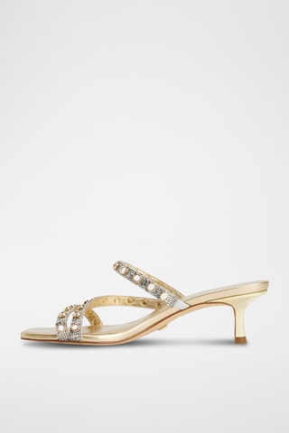 Mules à talons - Doré