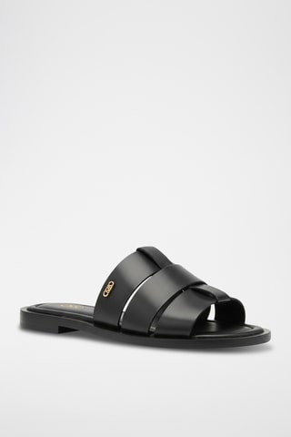 Mules en cuir - Noir