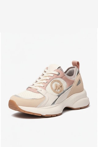 Baskets compensées en cuir - Rose