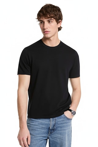 T-shirt en lin - Noir