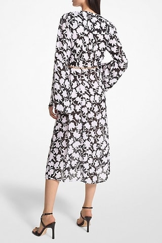 Robe portefeuille en soie - Noir