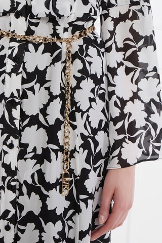 Robe portefeuille en soie - Noir