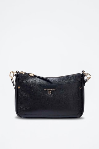 Bandolera de piel Negro