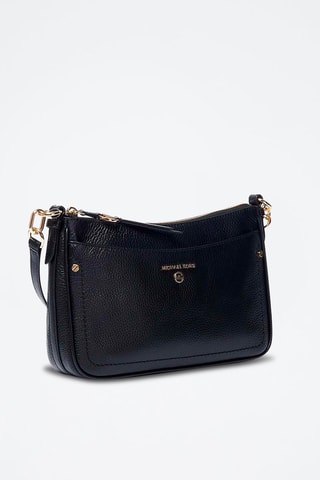 Bandolera de piel Negro