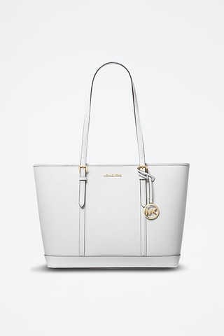 Bolso shopper de piel - Blanco