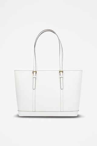 Bolso shopper de piel - Blanco