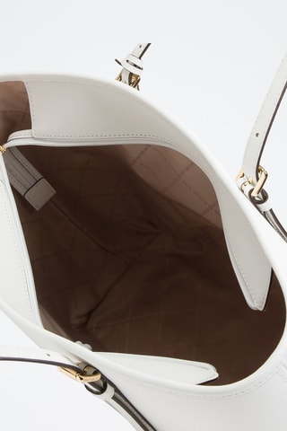 Bolso shopper de piel - Blanco