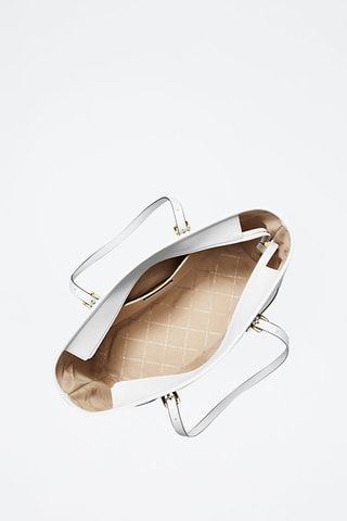 Bolso shopper de piel - Blanco