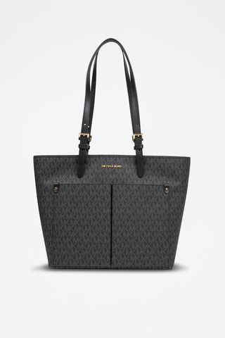 Bolso shopper de piel - Negro