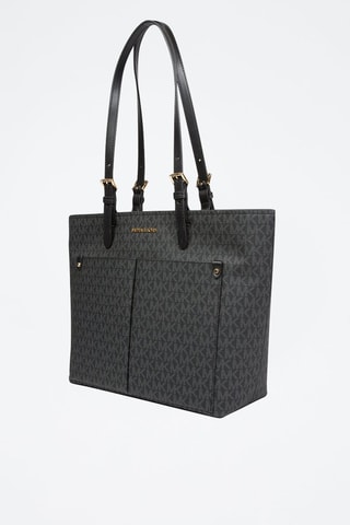 Bolso shopper de piel - Negro