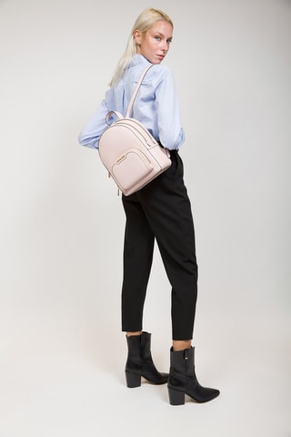 Sac à dos en cuir - Rose poudré