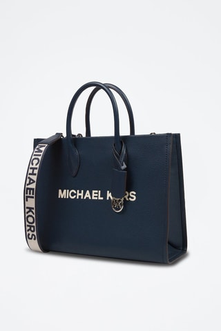 Sac à main en cuir Mirella - Bleu marine