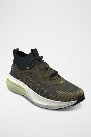 Baskets Phantom - Kaki foncé et vert fluo