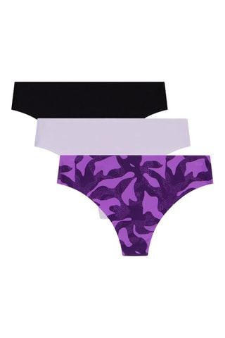 3 tangas d’entraînement Essential Stretch - Violet