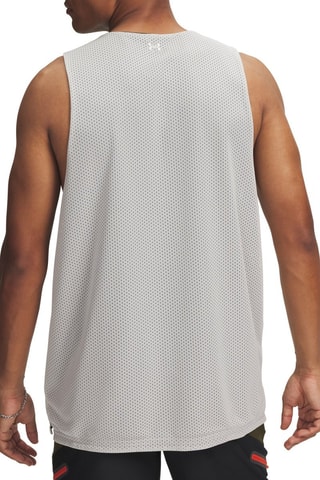 Débardeur de basketball réversible Courtside - Blanc et gris clair