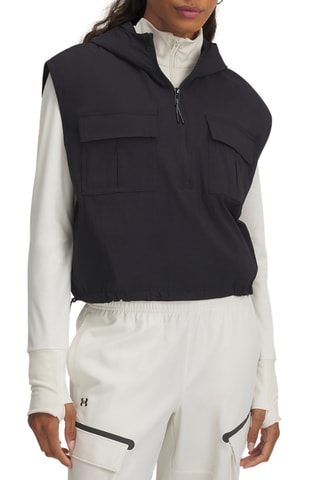 Gilet sans manches à capuche Unstoppable Woven - Noir