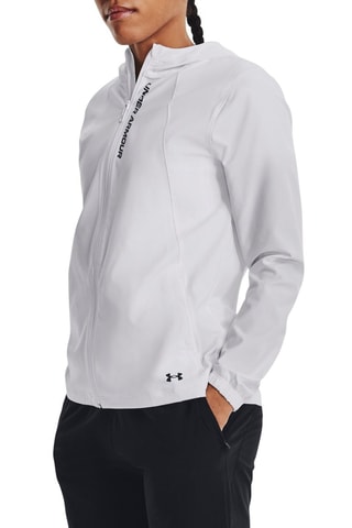 Veste de running à capuche Launch Storm - Blanc